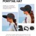 Simplicity Women's UPF 50+ UV Sun Protective Convertible Beach Visor Hat in Black - Buy Online on SooperMarket.com