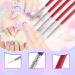 5 Pcs Professional Nail Art Liner Brushes Set - Painting, Design, Point Drill Drawing - Thin Brush Pen Kit 6/9/12/18/24mm - Buy Online on SooperMarket.com