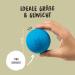 Rudelk nig Dog Ball - Indestructible Natural Rubber - 2-Pack Orange & Blue - 6.5cm - Perfect for Dogs - International Shipping - Buy Online on SooperMarket.com