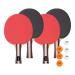 STIGA Performance 4 Player Ping Pong Paddle Set of 4  Table Tennis Rackets, 6  3 Star Orange and White Balls