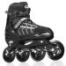 Inline Hockey Skates for Men and Women, High Performance Adjustable Blade Roller Skates with Giant Wheels for Adult, Youth and Boys Outdoor Sports Black Large(5-8US)