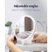 10X 1X Double Sided Magnifying Makeup Vanity Mirror | Rechargeable Lighted Mirror with 3 Color Settings | Adjustable Rotation LED Desk Mirror - White - Buy Online on SooperMarket.com