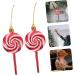HOLIDYOYO 4pcs Lollipop Pendant Christmas Tree Hanging Peppermint Fake Christmas Candy Lollipops Red Plastic Red 11.60X5.00X1.60CM - Buy Online on SooperMarket.com