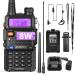 BaoFeng UV-5R 8W High Power Two Way Radio Ham Radio Dual Band Portable Radio Tri-Power Handheld Walkie Talkies with AR-771 Antenna Black-1Pack