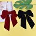 Kioiner 2 Pcs Large Bow Hair Clips Black Red Velvet Bows Barrettes French Bowknot Hair Clips Metal Hair Clips with Long Tail for Girls Women Ladies - Buy Online on SooperMarket.com