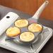 DELURA Saucepan 4 Holes Egg Frying Pan Multifunction Hamburger Steak Pan Wooden Handle Cooking Pan Cooking Utensils Wok - Buy Online on SooperMarket.com