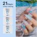 ROSALIND Blue Poly Nail Gel Set - 6 PCS Nail Extensions Gel, Clear Glitter Jelly Poly Nails, White Blue Sparkle Art - 15ML - Buy Online on SooperMarket.com