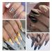 2x8ml Metallic Gel Nail Polish Kit - Glossy Mirror Silver & Gold Chrome Effect for Stunning Nail Art - Soak Off UV/LED DIY Manicure - Buy Online on SooperMarket.com