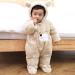 Newborn Cartoon Bear Snowsuit | Baby Winter Coat Footed Romper | Khaki 6-9 Months - Buy Online on SooperMarket.com