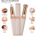 2-in-1 Rechargeable Eyebrow Trimmer & Facial Hair Removal for Women | Painless Hair Shaver with LED Light - Rose Gold - Buy Online on SooperMarket.com