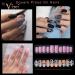 Vixi 600 Medium Square Nail Set with Prep File | Clear Express Full Cover False Fingernail Extensions - 10 Sizes | For Salon Professionals & Home Use - Buy Online on SooperMarket.com
