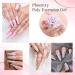 Phoenixy Poly Nail Gel Kit - 8 Colors Extension Set with 36W LED UV Lamp | Manicure Starter Kit for Women - Bahamas Sand Beach - Buy Online on SooperMarket.com