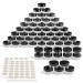 Newan 60 pieces of jaws Tiegel 10G10ml cream can empty can transparent crucible cripple with screw cap jar with stickers ideal for make-up creams lotions mini crowds (black)