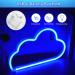 Xiyunte LED Neon Cloud Sign | Battery/USB Operated Wall Decoration | Blue Neon Light for Home & Office - Buy Online on SooperMarket.com