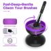 Electric Makeup Brush Cleaner Set - Automatic Spinner, Cleaning Mat - Christmas Gift for Her - Purple - Buy Online on SooperMarket.com