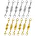 Pack of 12 Gold and Silver Color Magnetic Lobster Clasps for Jewelry. Strong Magnet Accessory for Necklace Bracelet. DIY Friendly. (Regular)