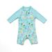 BONVERANO Baby Girls Swimsuit Toddler Bathing Suit Long-Sleeve Zipper One Piece Swimwear with UPF 50+ Sun Protection 3-6 Months Pineapple