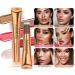 Ofanyia Liquid Highlighters & Blush Contour Set - Medium Contour Pink Blush & Pearl White Highlight | 3-Piece Makeup Set for Flawless Skin - Buy Online on SooperMarket.com