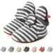 TMEOG Baby Booties - Infant Boots for Boys & Girls 0-18 Months - Black Striped - Size 0-6 Months - Buy Online on SooperMarket.com