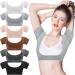 6 pieces of armpit vest breathable armpit weld pads armpit sweatproof washable armpit weld pads for women girls women forearm weld protection (large dark color) l Dark color