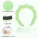 Spa Terry Cloth Headband Set for Women - Pink & Light Green | Bubble Skincare Headband with Face Wash Wristbands| Soft & Puffy Makeup Headband - Great Gift Idea - Buy Online on SooperMarket.com