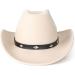 Lisianthus Wide Brim Cowboy Hat - Diamond Shaped Beige Medium - Unisex Western Outdoor Felt Hat - Buy Online on SooperMarket.com