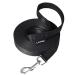 Loutep Training line for dogs 3 m hard -wearing nylon long leash dog leash with padded handle and robust rotary hook black 3m black