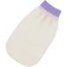 Buy Turkish 100% Raw Cocoon Silk Exfoliating Glove - Body & Face Scrub Fake Tan Remover | Feel Fine (Cream & Lilac) - International Shipping Available - Buy Online on SooperMarket.com