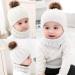 Yinuoday Toddler Baby Knit Hat Scarf Set - Winter Warm Beanie Cap with Circle Loop Scarf Neckwarmer in White (2PCS) - Buy Online on SooperMarket.com