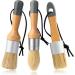 Mister Rui 3pcs Chalk Wax Paint Brush Set for Furniture - Natural Bristles, Ideal for Chalk, Acrylic, and Milk Paint - Stencil Brushes, No Shedding - Buy Online on SooperMarket.com