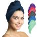 Fit -flip hair turban set microfiber - 2 pieces absorbent and quick -drying - special turban towel as well as hair towel (navy blau) 2 pieces 09 - Marineblau