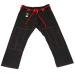 KO Sports Gear - Gi Pants, Preshrunk, Rip Stop, Contrasting Stitching, Belt and Trim, BJJ Jiu Jitsu, Martial Arts Black 1