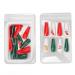 Christmas False Nails Thin Full Wrap Colourfast Pattern Fake Nails 30pcs for Christmas Holiday (0070 LJ04)