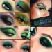 Olive Green Eyeshadow Palette | Black Green Multichrome | 12 Pigmented Shades for Smokey Green Brown Eye Makeup | Long Lasting Vegan Holiday Gift - Buy Online on SooperMarket.com