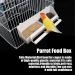 Bird Cage Feeder 3 Pcs Plastic Bird Cage Feeding Bowls Cups Hanging Parrot Water Food Feeder with Compartment and Bird Perch for Small Birds Pigeons Parakeet Canary Sparrow - Buy Online on SooperMarket.com