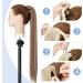 Sleek Silk-co 28 Inch Clip-In Ponytail Hairpiece in Light Brown & Blond - Heat-Resistant Fiber - Women's Straight Ponytail Extension - Buy Online on SooperMarket.com