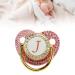 Gold Baby Pacifier Set - Rhinestone Covered Lightweight Pacifier for 6-18 Months (Letter J) | Perfect for Home Use - Buy Online on SooperMarket.com