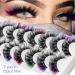 Fluffy Colored False Eyelashes | Voluminous Wispy Russian Strip Lashes in 7 Colors - Faux Mink D Curl - Buy Online on SooperMarket.com