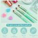 3PCS Nail Clean Up Brushes for OPI - Acetone Resistant Cuticle Cleaning Nail Art Precision Tools in Jade Green - Buy Online on SooperMarket.com