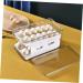 ORFOFE Box Egg Storage Box Eggs Plastic Bins with Tray Egg Tray for Refrigerator Egg Rack Double Layer - Buy Online on SooperMarket.com