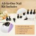 Gel Nail Kit Set with 6 Colors, 54W UV Lamp, Glossy & Matte Top/ Base Coat - Pink, Gray, White Gel Polish Starter Kit for DIY Nail Art at Home - Buy Online on SooperMarket.com