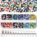 RODAKY Colorful Crystal Rhinestones - 1560Pcs Mixed 12 Color 3mm Nail Art Stones for DIY Craft and Makeup Decoration - Buy Online on SooperMarket.com