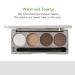 Honeybee Gardens Hot Chocolate Eye Shadow Palette - Vegan, Gluten-Free, Paraben-Free | Natural Ingredients - Net Wt 1.3g - Buy Online on SooperMarket.com
