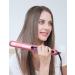 ANGENIL Argan Oil 2-in-1 Hair Straightener & Curler | Professional Portable Flat Iron | 1 Inch Dual Voltage LCD Display | Pink - Buy Online on SooperMarket.com