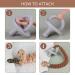 Handmade Braided Cotton Pacifier Clips for Boys & Girls - 11 Inch Holder with Wooden Clips | Fits All Pacifiers & Teething Toys | 3 Pack (PlumGrayPink) - Buy Online on SooperMarket.com