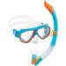 Cressi Kids Snorkeling Kit (Mask & Snorkel) for Children aged from 3 to 8 years old | Rocks Combo: designed in Italy Blue/Orange
