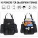 ECWKVN Car Front Seat Organiser - Heavy Duty Passenger Tidy Backseat Storage Bag with 10 Pockets - Black - Buy Online on SooperMarket.com