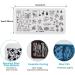 OUBFUUY Christmas Nail Stamp Plates Nails Art Stamping Plates Festival New Year Nail plate Template Image Plates - Buy Online on SooperMarket.com
