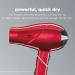 INFINITIPRO BY CONAIR Travel Hair Dryer 1875W Compact Foldable & Perfect for International Travel | Red 2 Piece Set - Buy Online on SooperMarket.com
