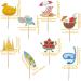 Mulukaya 24Pcs Summer Beach Themed Cupcake Toppers Sun Hat Surfboard Watermelon Goggles Treat Cake Picks for Pool Beach Hawaii Surfing Birthday Wedding Travel Vacation Party Decorations - Buy Online on SooperMarket.com